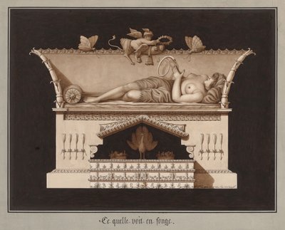 Wat ze in haar droom ziet, ca. 1794 door Jean Jacques Lequeu