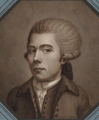 Zelfportret, 1786 door Jean Jacques Lequeu