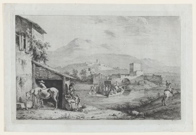 Garigliano Passage Italië, 1793 door Jean Jacques de Boissieu