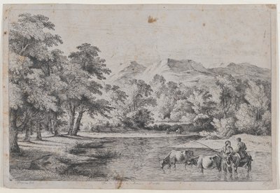 Landschap naar Fouquières, 1772 door Jean Jacques de Boissieu