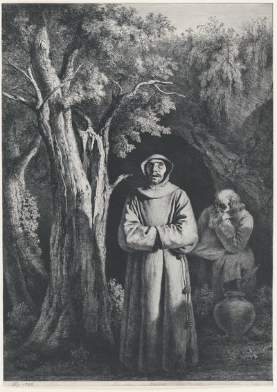 Monniken in de woestijn door Jean Jacques de Boissieu