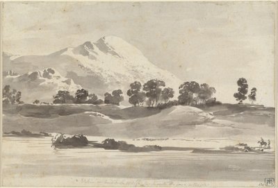 Berg Cairo vanaf de Overkant van de Melfa Rivier door Jean Jacques de Boissieu