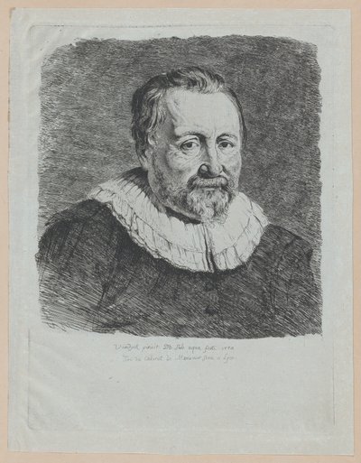Portret, naar Van Dyck door Jean Jacques de Boissieu