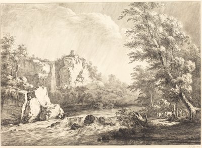 Rivierlandschap met een Voorbijgaande Storm door Jean Jacques de Boissieu