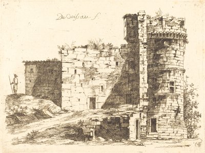 Ruïnes van het Château Saint-Chamond, Loire door Jean Jacques de Boissieu