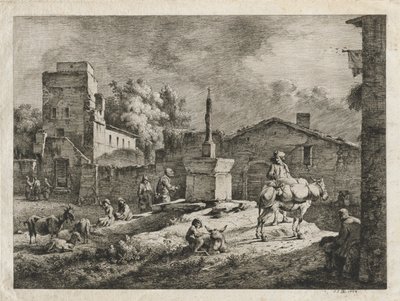 Uitzicht op Saint-Andeol door Jean Jacques de Boissieu