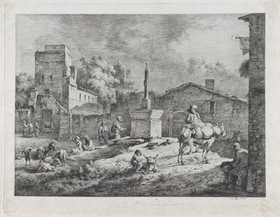 Uitzicht op Saint-Andéol, 1774 door Jean Jacques de Boissieu