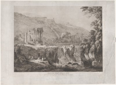 Uitzicht op de Tempel van de Tiburtijnse Sibylle door Jean Jacques de Boissieu