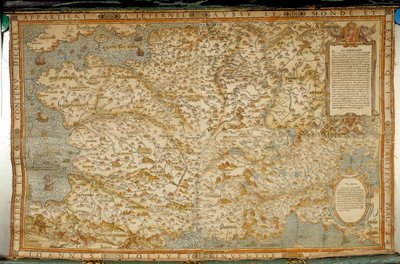 Geografische kaart van Gallië die de grenzen met Duitsland en Italië toont door Jean Jolivet
