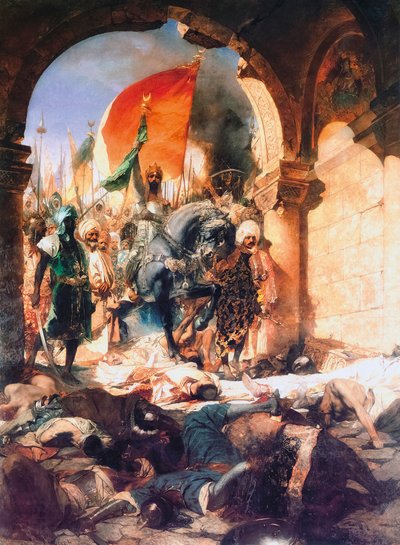 De intocht van Mehmed II in Constantinopel door Jean Joseph Benjamin (after) Constant