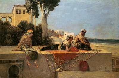 Op het Terras door Jean Joseph Benjamin Constant