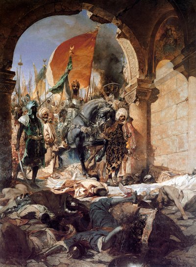 De intocht van Mehmet II in Constantinopel, 1876 door Jean Joseph Benjamin Constant
