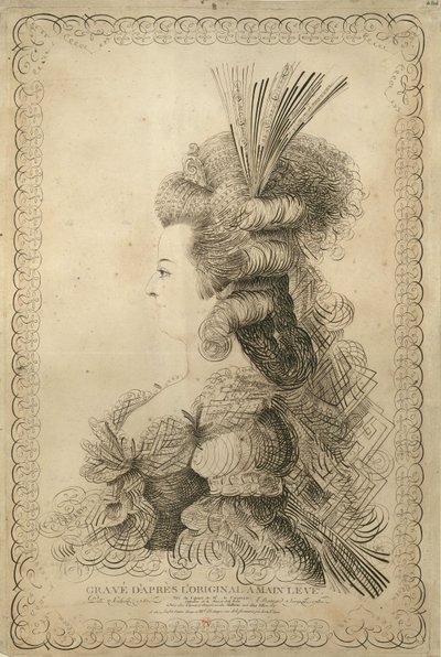 Portret van Marie Antoinette, 1787 door Jean Joseph Bernard