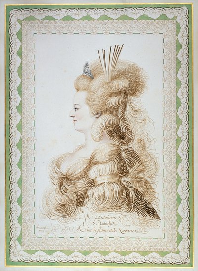 Portret van Marie Antoinette 1755-1793, Aartshertogin van Oostenrijk en Koningin van Frankrijk, 1780 door Jean Joseph Bernard