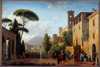 Vertrek van Bayard de Brescia door Jean Joseph Bidault