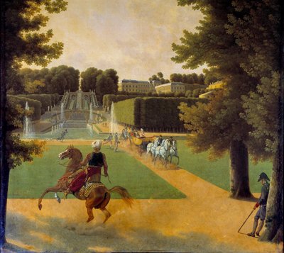 De wandeling in het park van Saint Cloud door Jean Joseph Bidault