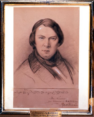 Robert Schumann, Duitse componist, midden 19e eeuw door Jean Joseph Bonaventure Laurens