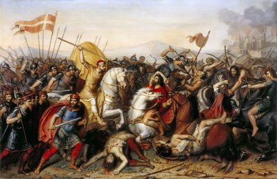 De slag bij Saucourt-en-Vimeu op 3 augustus 881 door Jean Joseph Dassy