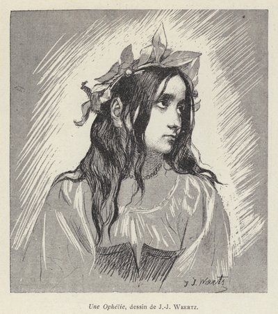 Ophelia door Jean Joseph Weerts