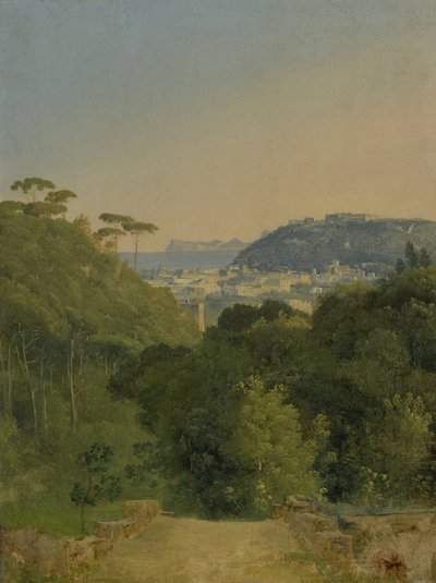 Uitzicht op de baai van Napels door Jean Joseph Xavier Bidauld