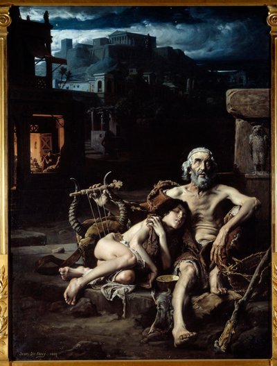 Homerus door Jean Jules Antoine Lecomte du Nouy