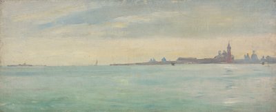 Venetië gezien vanuit de openbare tuin door Jean Jules Antoine Lecomte du Nouy