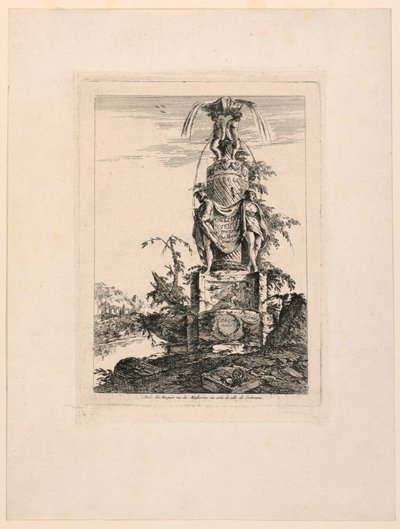 Ontwerp voor een fantastische fontein door Jean Laurent Legeay