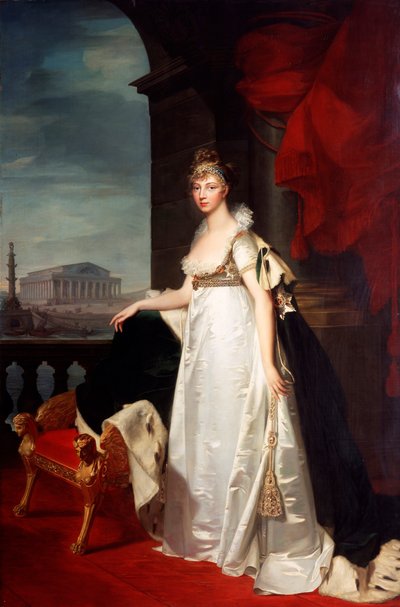 Portret van Keizerin Elizabeth Alexeievna, 1805 door Jean Laurent Monnier