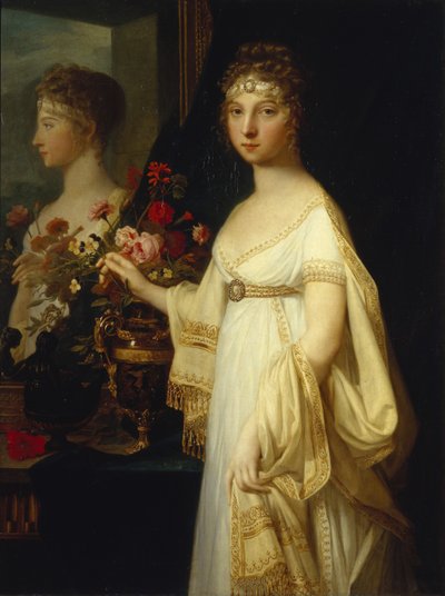 Portret van Keizerin Elizabeth Alexeievna, Prinses Louise van Baden 1779-1826, 1802 door Jean Laurent Monnier
