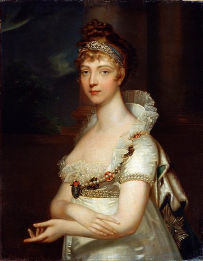 Portret van Keizerin Elizabeth Alexeievna, laat 18e of begin 19e eeuw door Jean Laurent Monnier