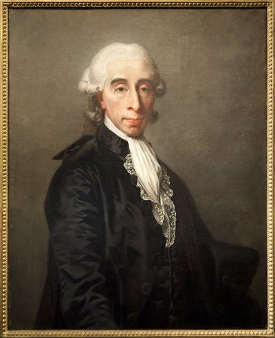 Portret van Jean Sylvain Bailly (1736-1793), Franse wetenschapper, politicus, Eerste gekozen burgemeester van de stad Parijs op 15 juli 1789 tijdens de Franse Revolutie, Guillotine onder de Terreur door Jean Laurent Mosnier