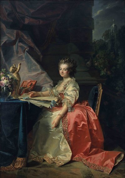 Portret van Marie Louise van Savoye 1749-1792, Prinses van Lamballe, 1780 door Jean Laurent Mosnier