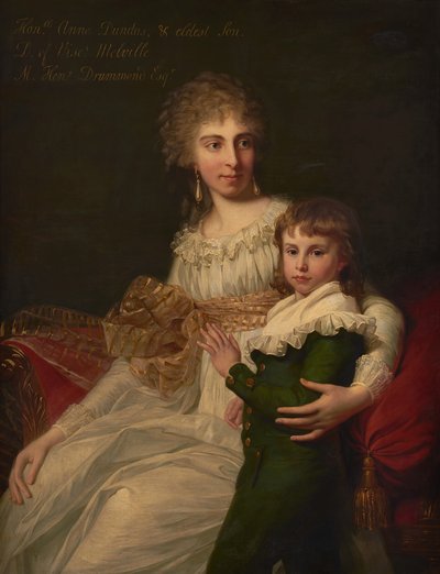 Portret van de Hon. Mrs Henry Drummond met haar zoon, Henry door Jean Laurent Mosnier