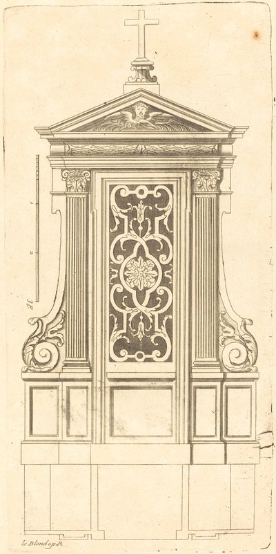 Plan en Elevatie van de Mooiste Biechtstoelen van Parijs, Zeer Getrouw Gemeten door Jean Le Blond