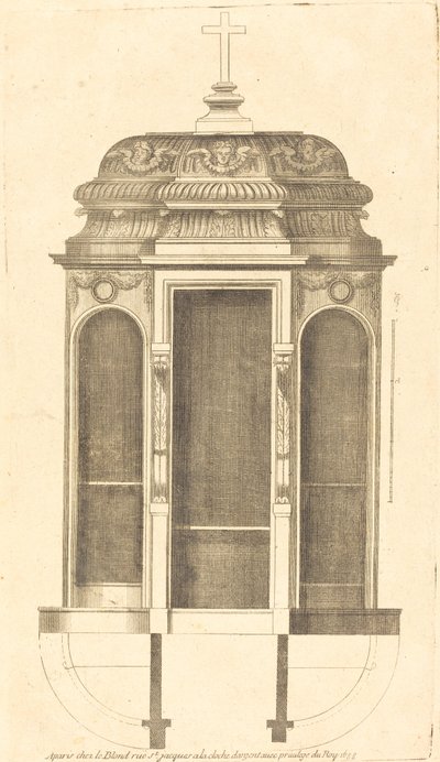 Plan en Elevatie van de Mooiste Biechtstoelen van Parijs, Zeer Getrouw Gemeten door Jean Le Blond