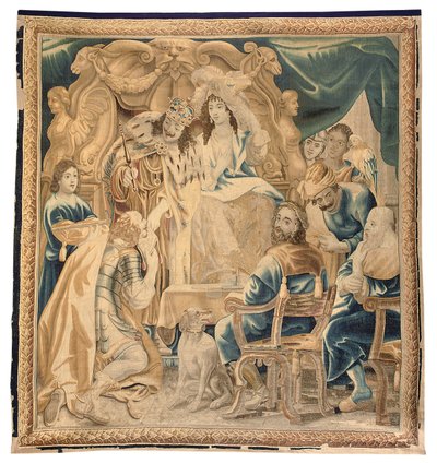 Brusselse wandtapijt uit een set van zes, ca. 1650 door Jean Le and Eggermans Daniel II Clerc