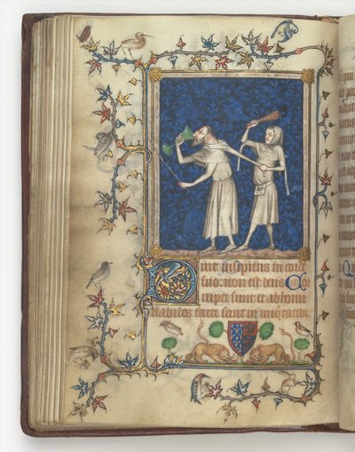 Het gebedenboek van Bonne van Luxemburg, hertogin van Normandië f.83v, voor 1349 door Jean Le and workshop Noir