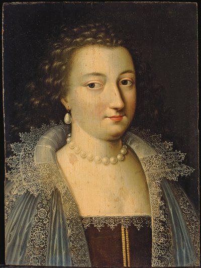 Portret van een dame, waarschijnlijk Marie de Rohan-Montbazon, hertogin van Luynes en Chevreuse door Jean Leblond