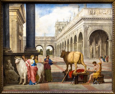 Daedalus en Pasiphaé door Jean Lemaire