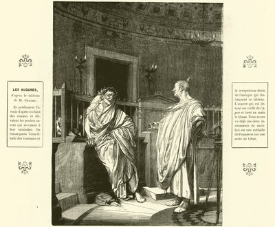 Twee Auguren, priesters van het oude Rome door Jean Leon (after) Gerome