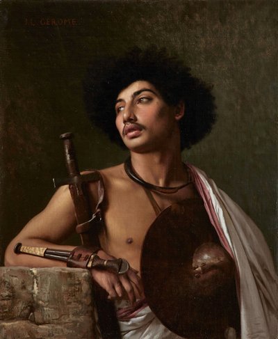 Een Bischari krijger door Jean Leon Gerome