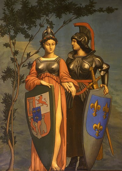 Allegorie van het Verdrag van de Pyreneeën in 1659 tussen Frankrijk en Spanje door Jean Leon Gerome