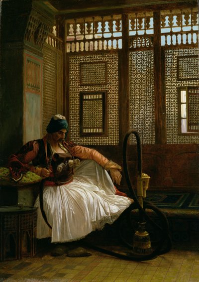 Arnaut rookt (paneel) door Jean Leon Gerome