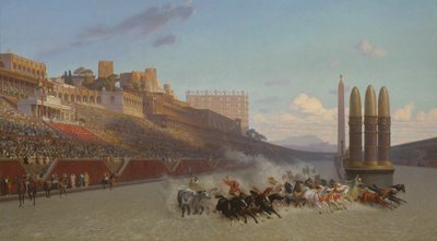 Wagenrace door Jean Leon Gerome