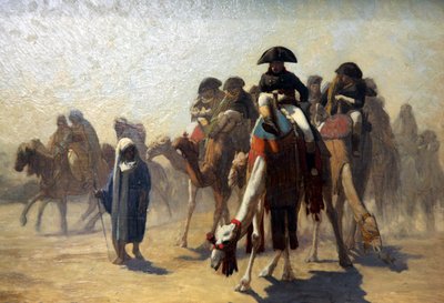 Generaal Bonaparte met zijn militaire staf in Egypte door Jean Leon Gerome