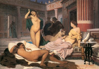 Griekse Interieur schets, 1848 door Jean Leon Gerome