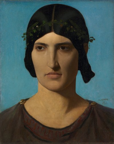 Hoofd van een Italiaanse Vrouw door Jean Leon Gerome