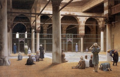 Interieur van een moskee in 1870 door Jean Leon Gerome, memorial art gallery van de universiteit van Rochester door Jean Leon Gerome