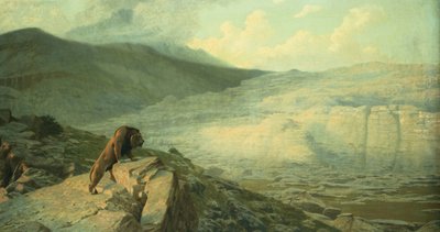 Leeuw op wacht door Jean Leon Gerome