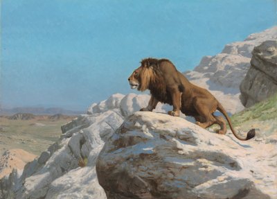 Leeuw op de Uitkijk, ca. 1885 door Jean Leon Gerome